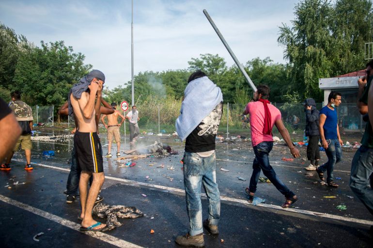 Izbjeglice, Migranti, Sukob, Neredi, Granica, Mađarska