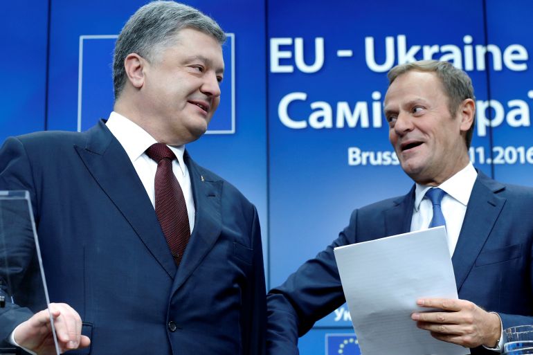 Petro Porošenko, Donald Tusk, Ukrajina, Rusija, EU, Evropska unija