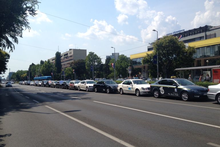 Prosvjed, Taksisti, Zagreb