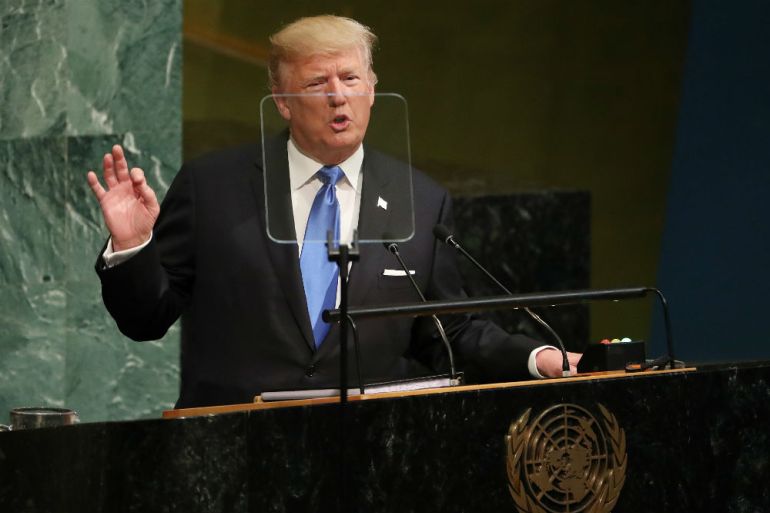 Donald Trump, SAD, UN