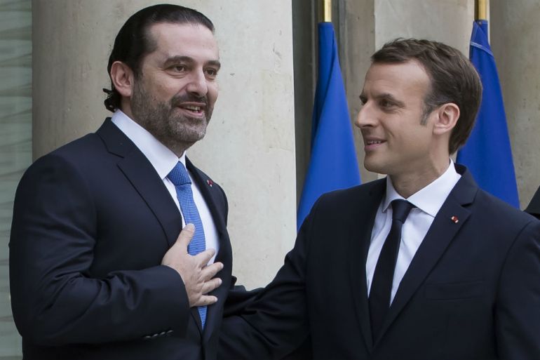 Saad Hariri, Emmanuel Macron