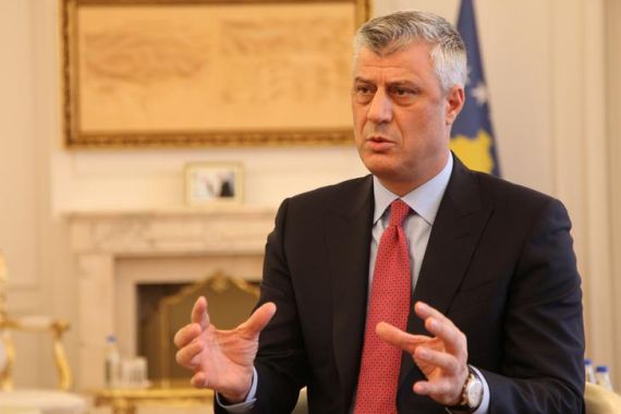 Kosovo's President Hashim Thaci gives an interview for REUTERS in his office in Kosovo's capital Pristina
