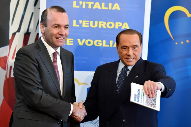 Manfred Weber, Silvio Berlusconi