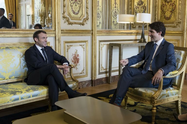 Emmanuel Macron, Justin Trudeau, Francuska, Kanada