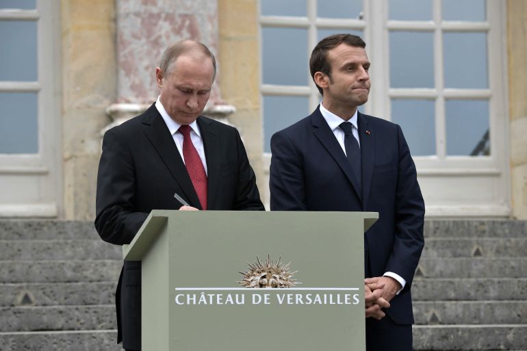 Vladimir Putin, Emmanuel Macron, Rusija, Francuska