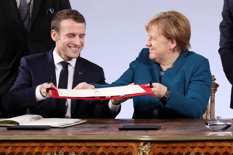 Emmanuel Macron, Angela Merkel, Francuska, Njemačka, Aachen